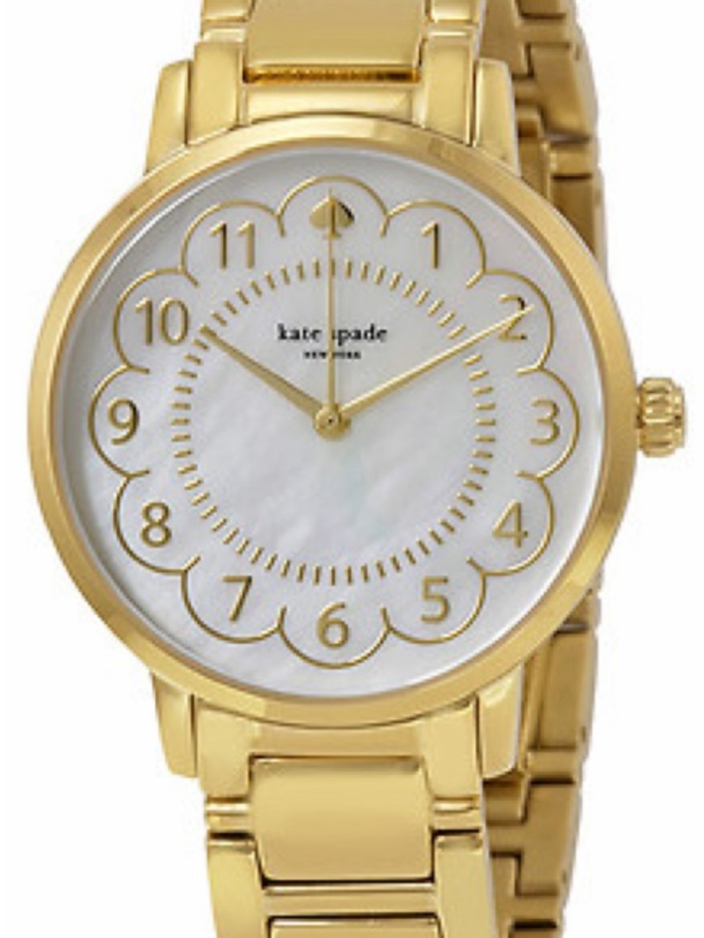 Kate Spade Gold Scallop Dial Mother-of-Pearl Watch